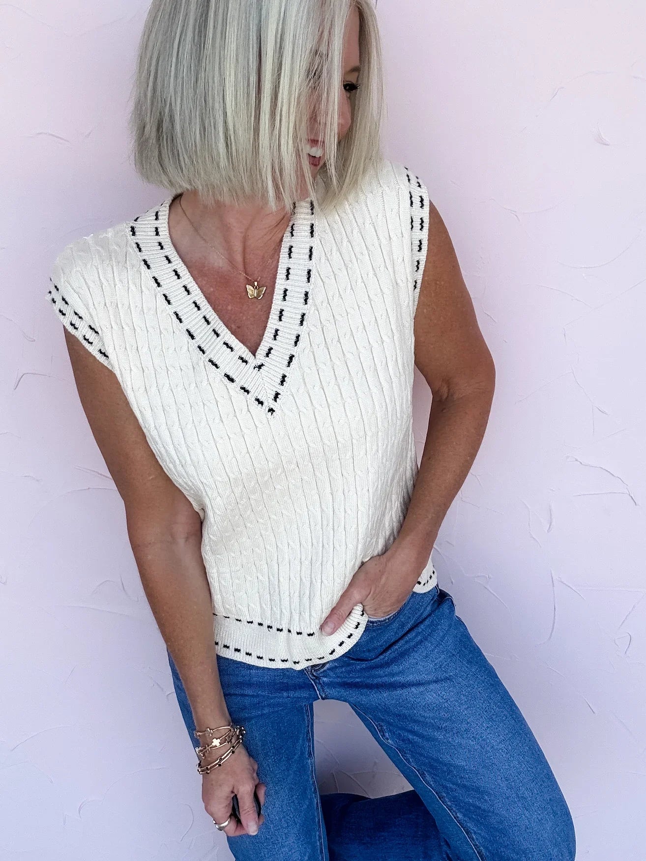 Corner Cafe Sweater Vest - FINAL SALE