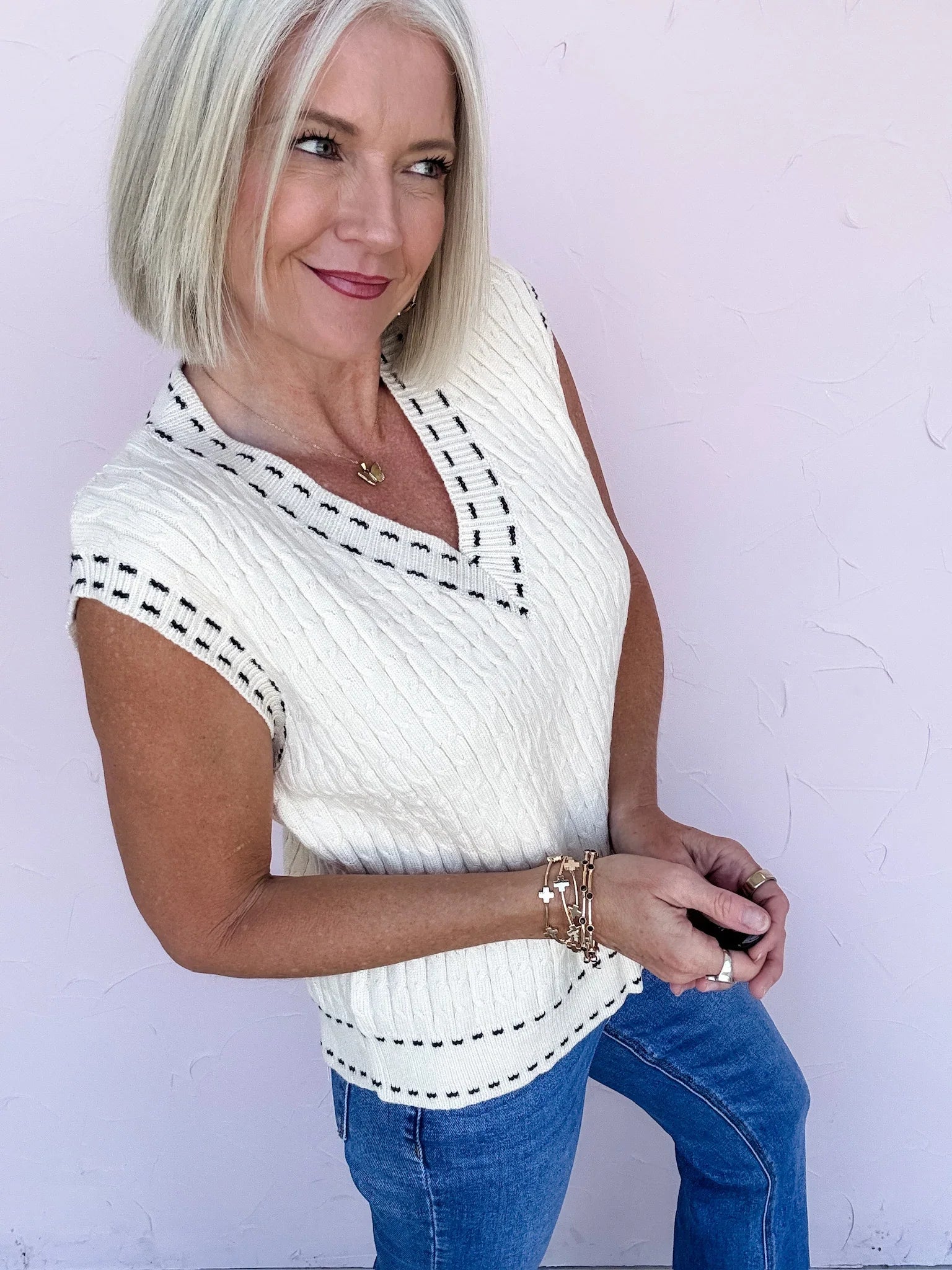 Corner Cafe Sweater Vest - FINAL SALE