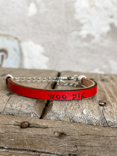 Woo Pig Leather Bracelet - Vintage Soul