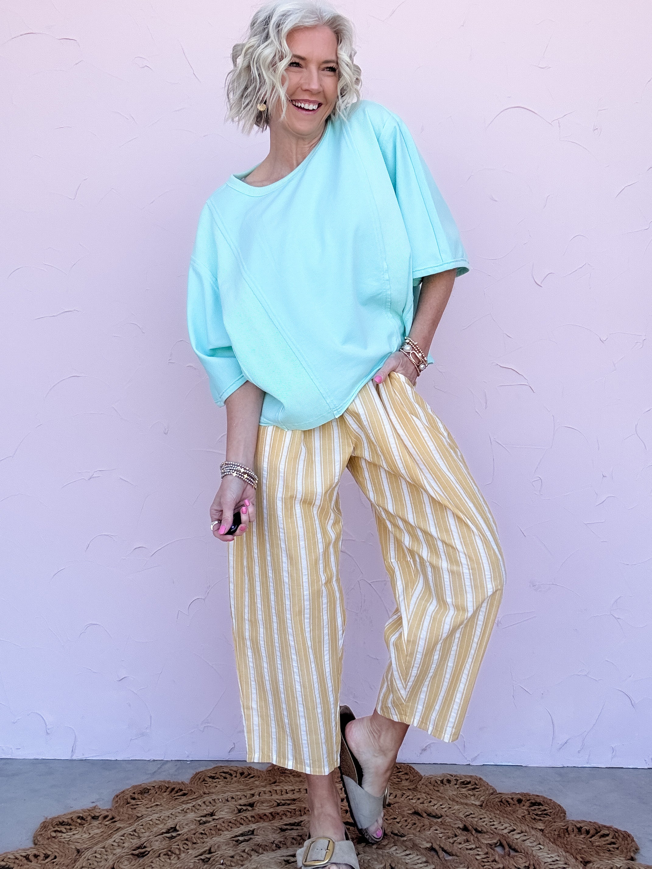 Golden Hour Stripe Wide Leg Pants