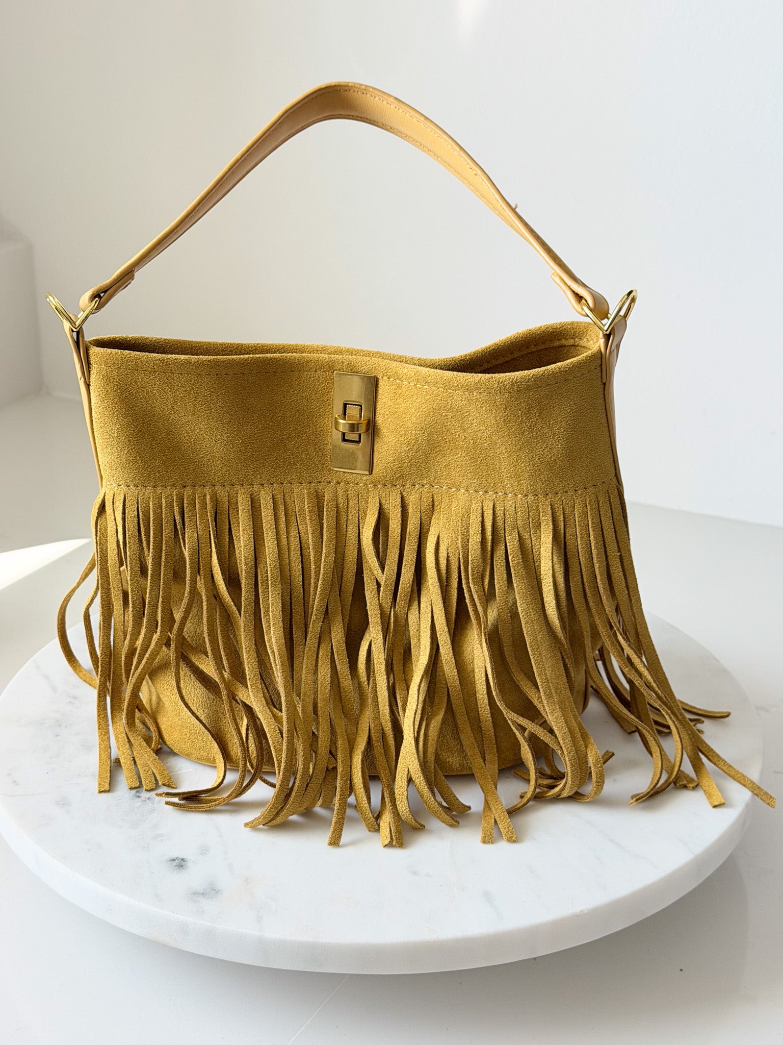 Golden Hour Bucket Bag | Mustard