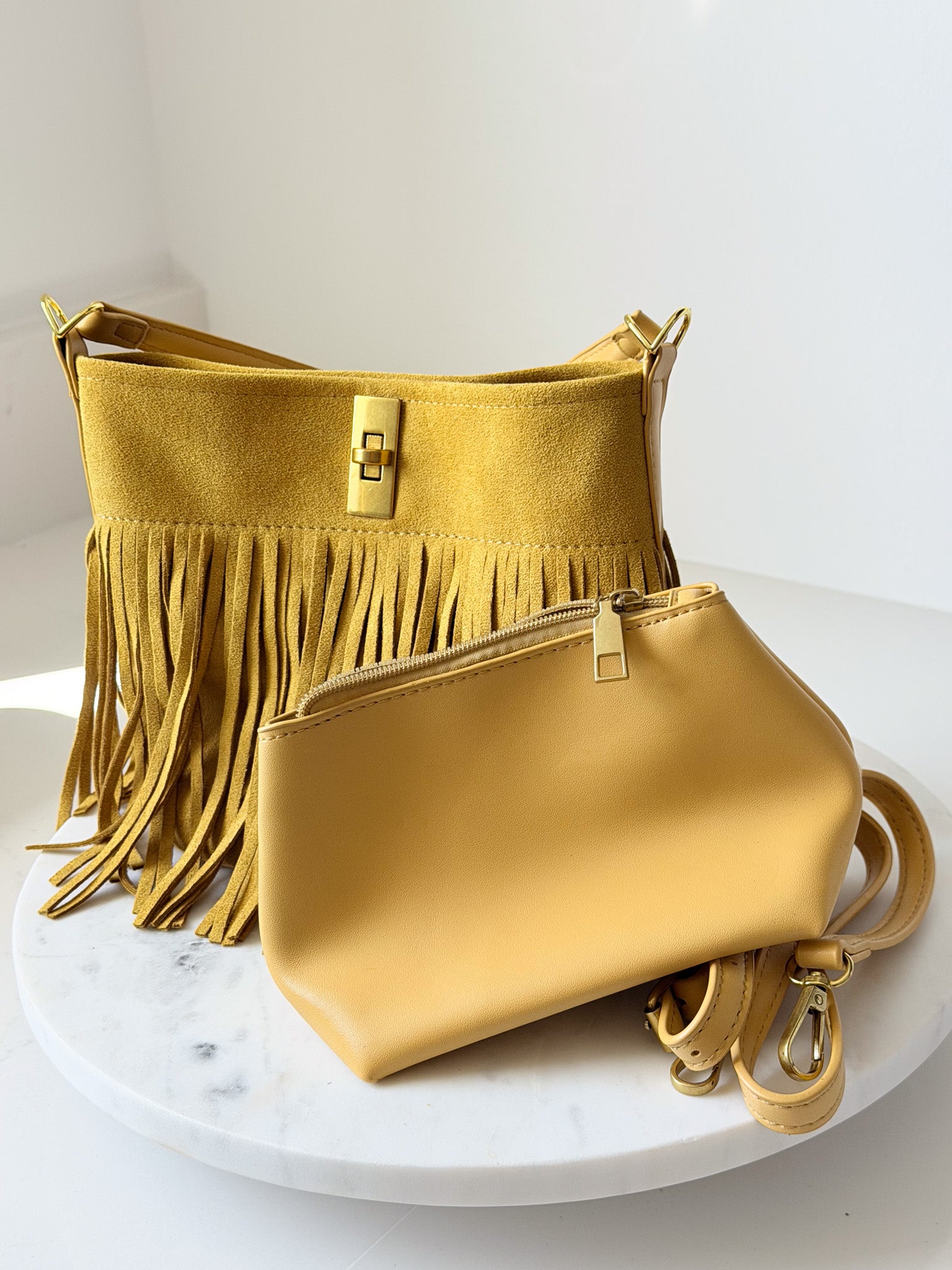 Golden Hour Bucket Bag | Mustard