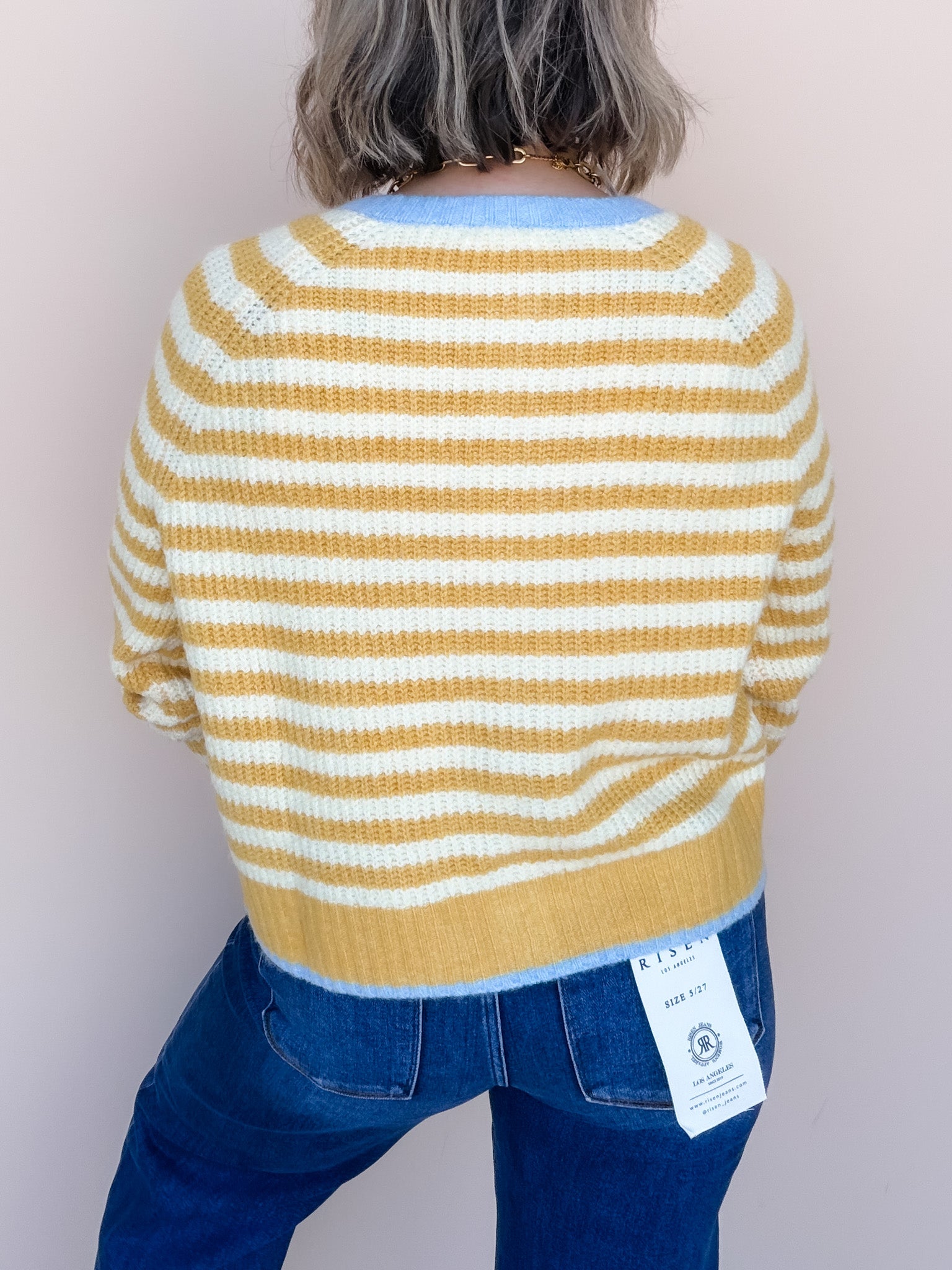 Sunday Stripe Cardigan | Yellow/Cream