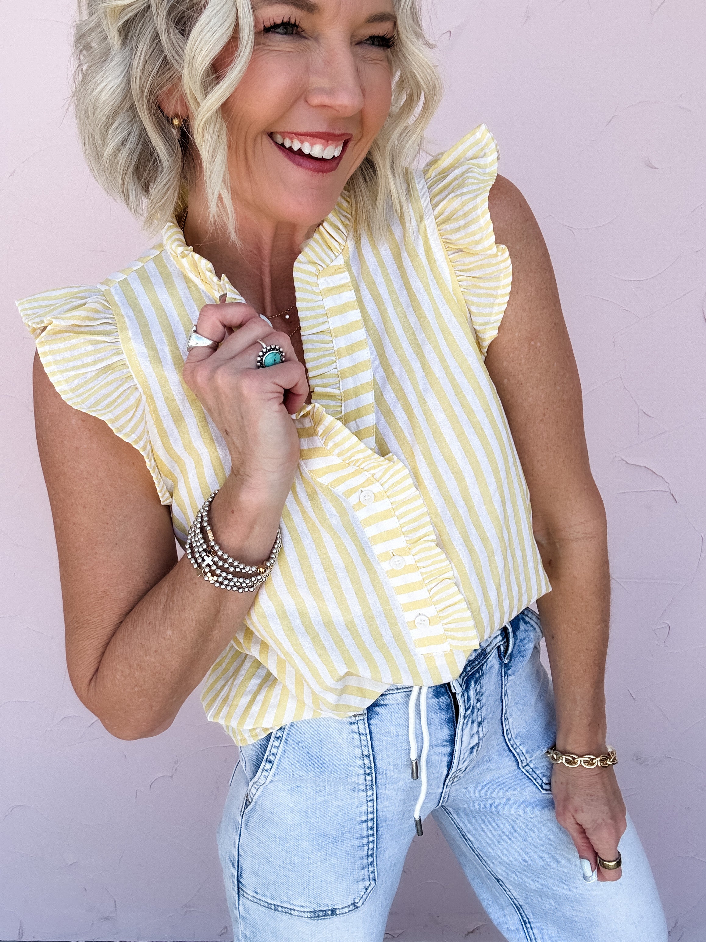 Lemon Drop Lines Top