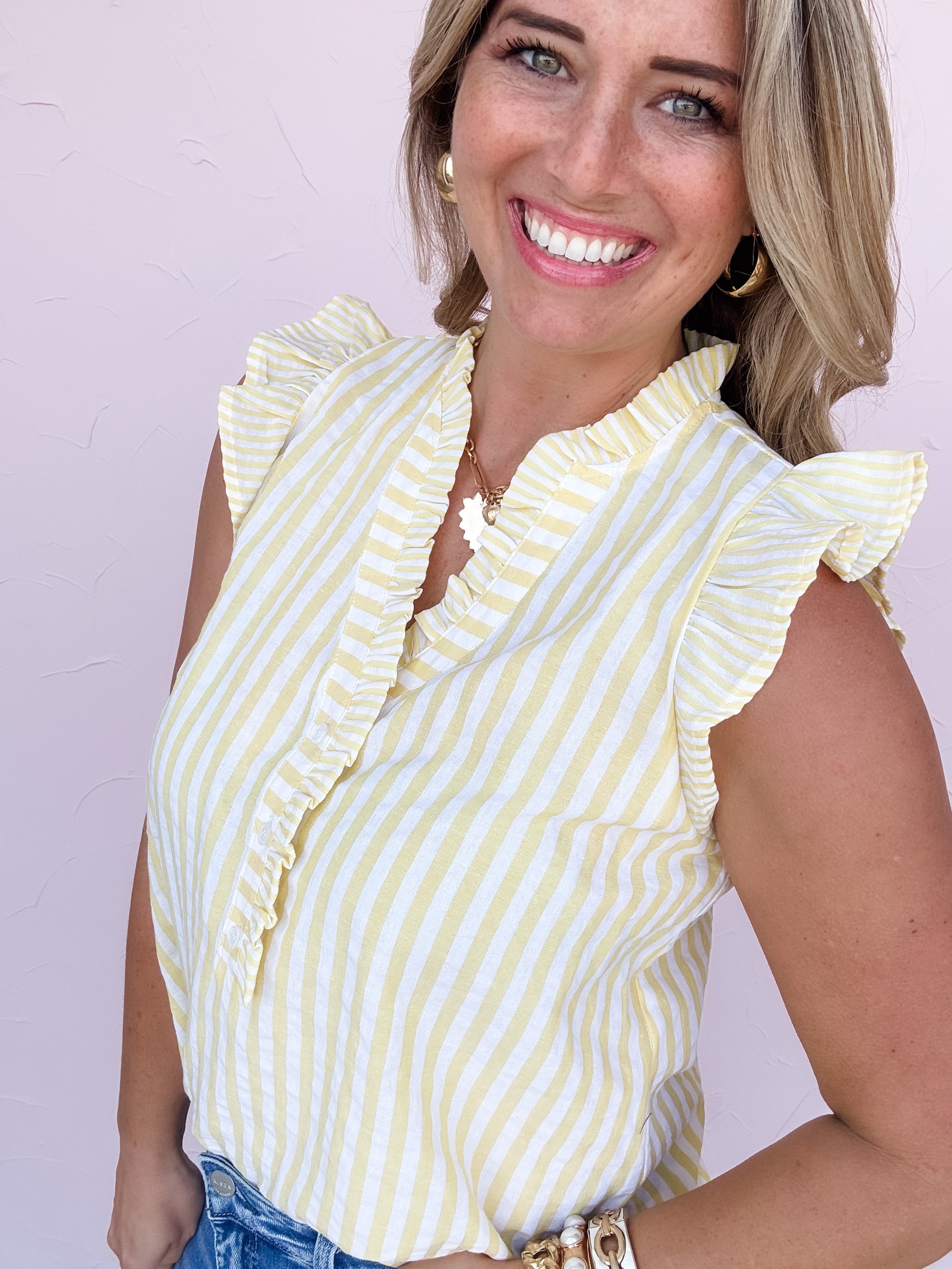 Lemon Drop Lines Top