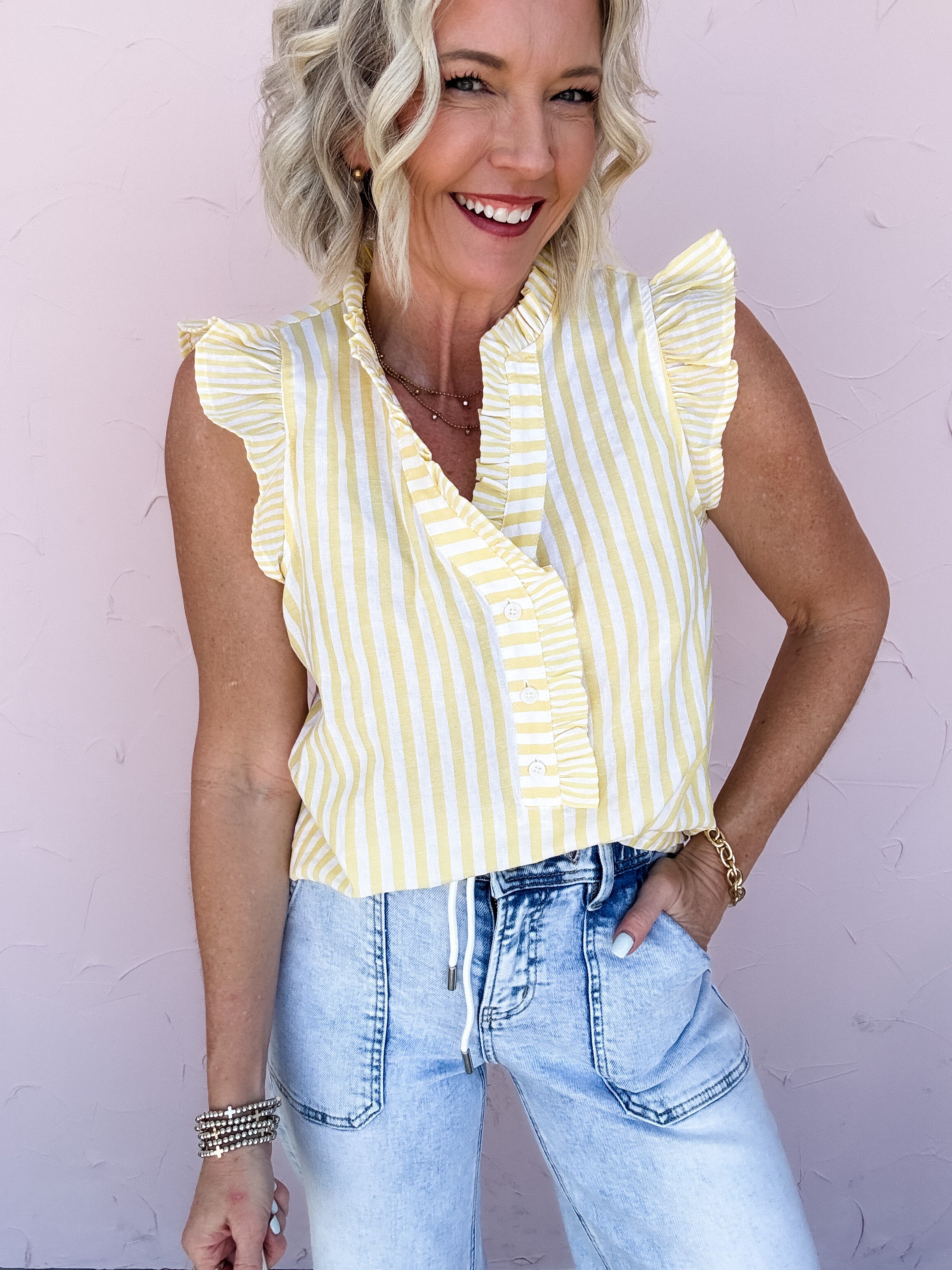 Lemon Drop Lines Top